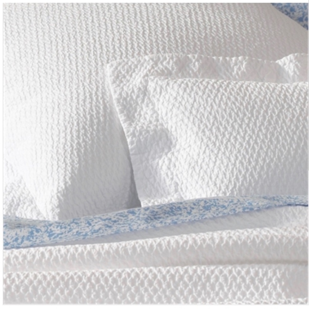 Matouk white all cotton queen size shams